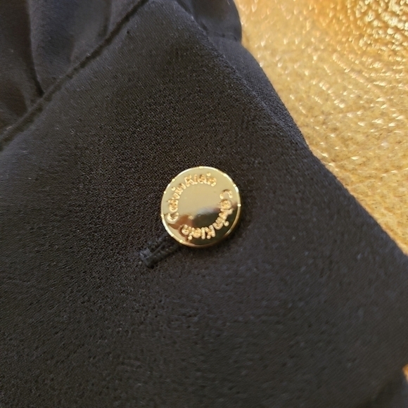 Calvin Klein Long Sleeve Cold Shoulder Blouse with Ruffles and Tie Front - Picture 7 of 12